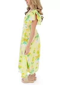 Rainey Bow Sleeve Midi Dress