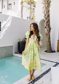 Rainey Bow Sleeve Midi Dress