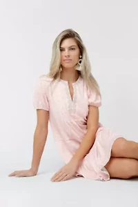 Short Sleeve Ruffle Dress