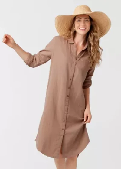 LS Button Down Shirt Dress