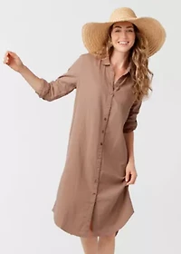 LS Button Down Shirt Dress