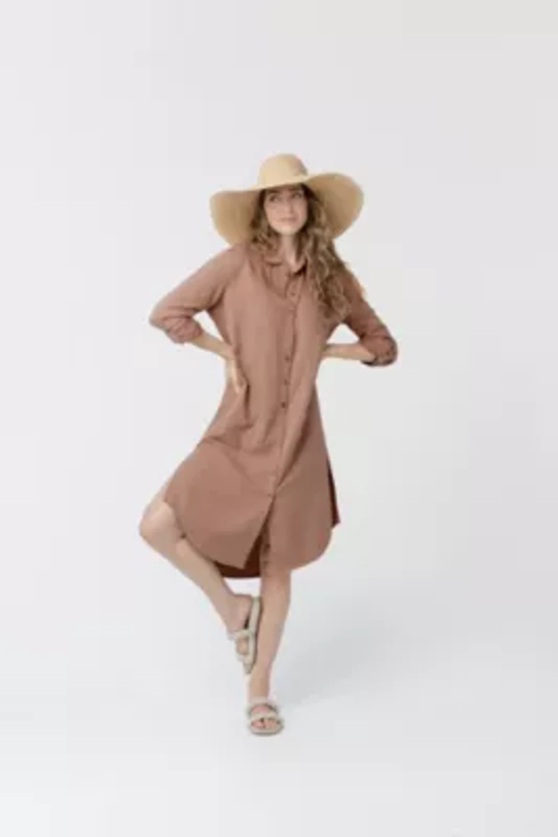 LS Button Down Shirt Dress