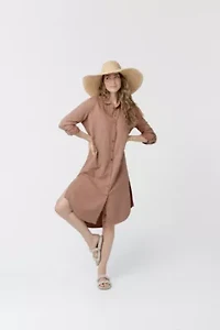 LS Button Down Shirt Dress