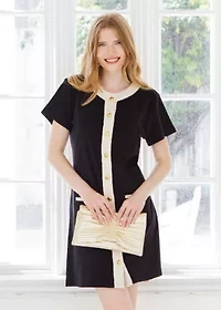Terry Button Dress