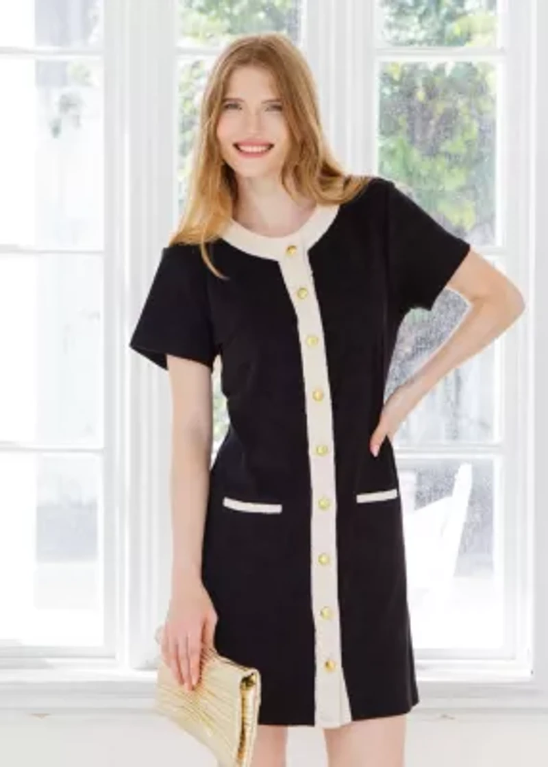 Terry Button Dress