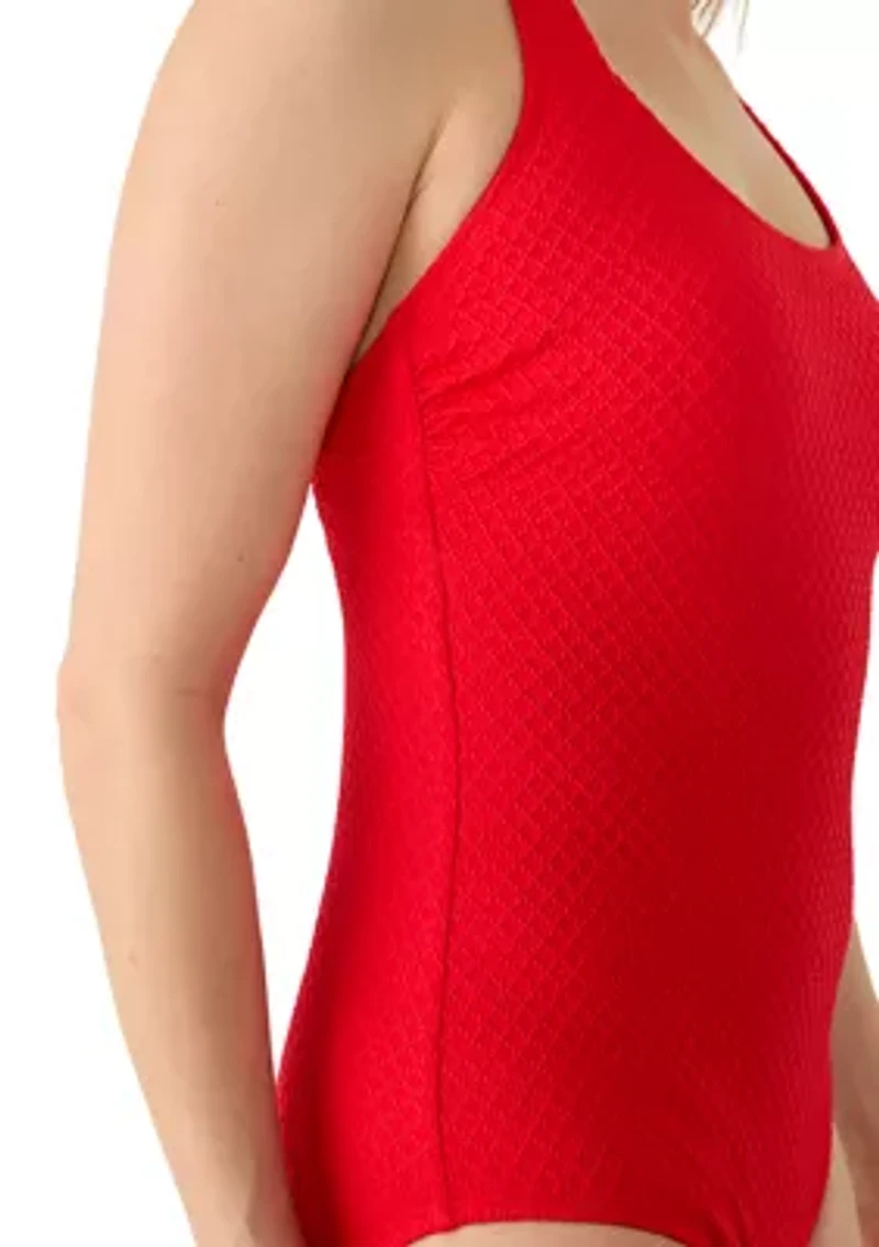 X Back 1 Piece Bathing Suit