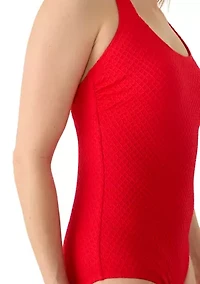 X Back 1 Piece Bathing Suit