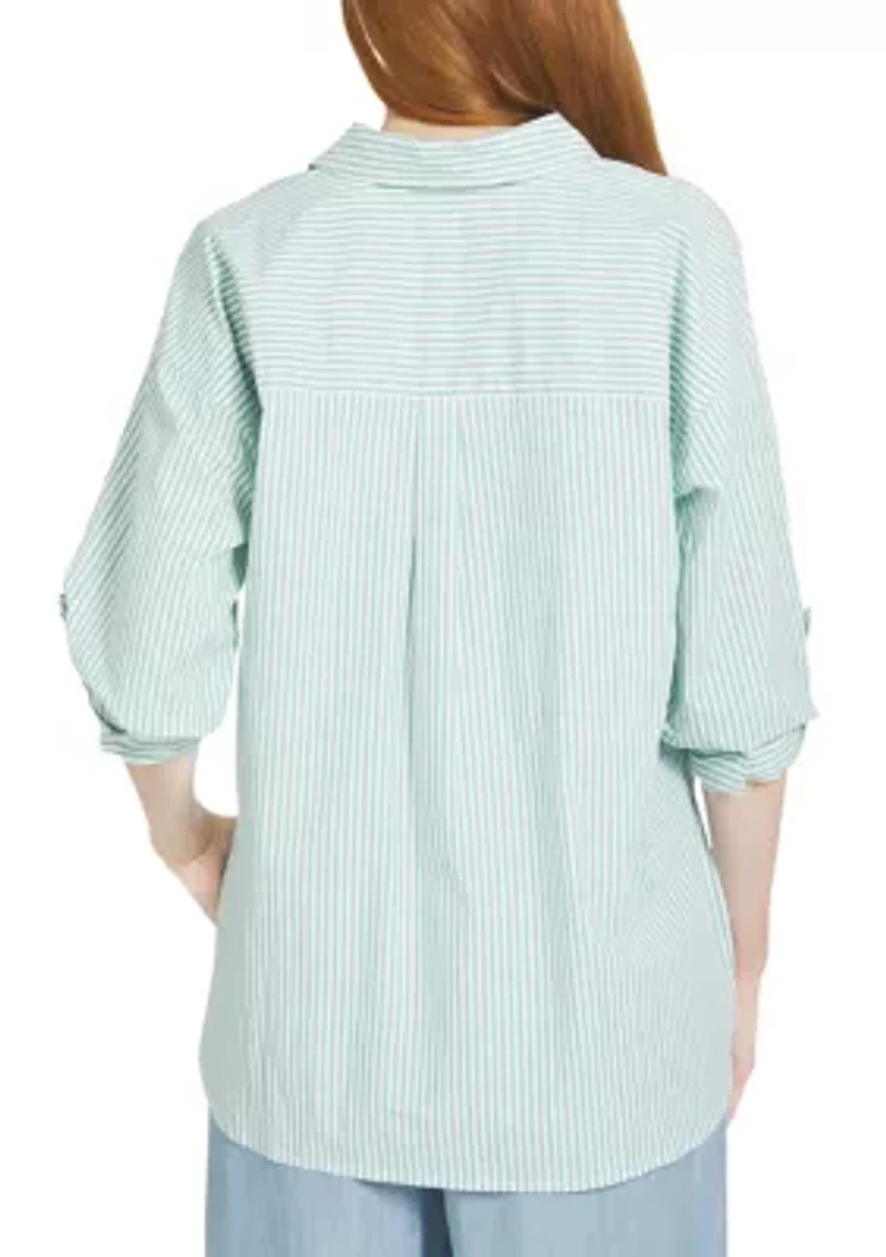 Women's Roll Tab Print Shirt