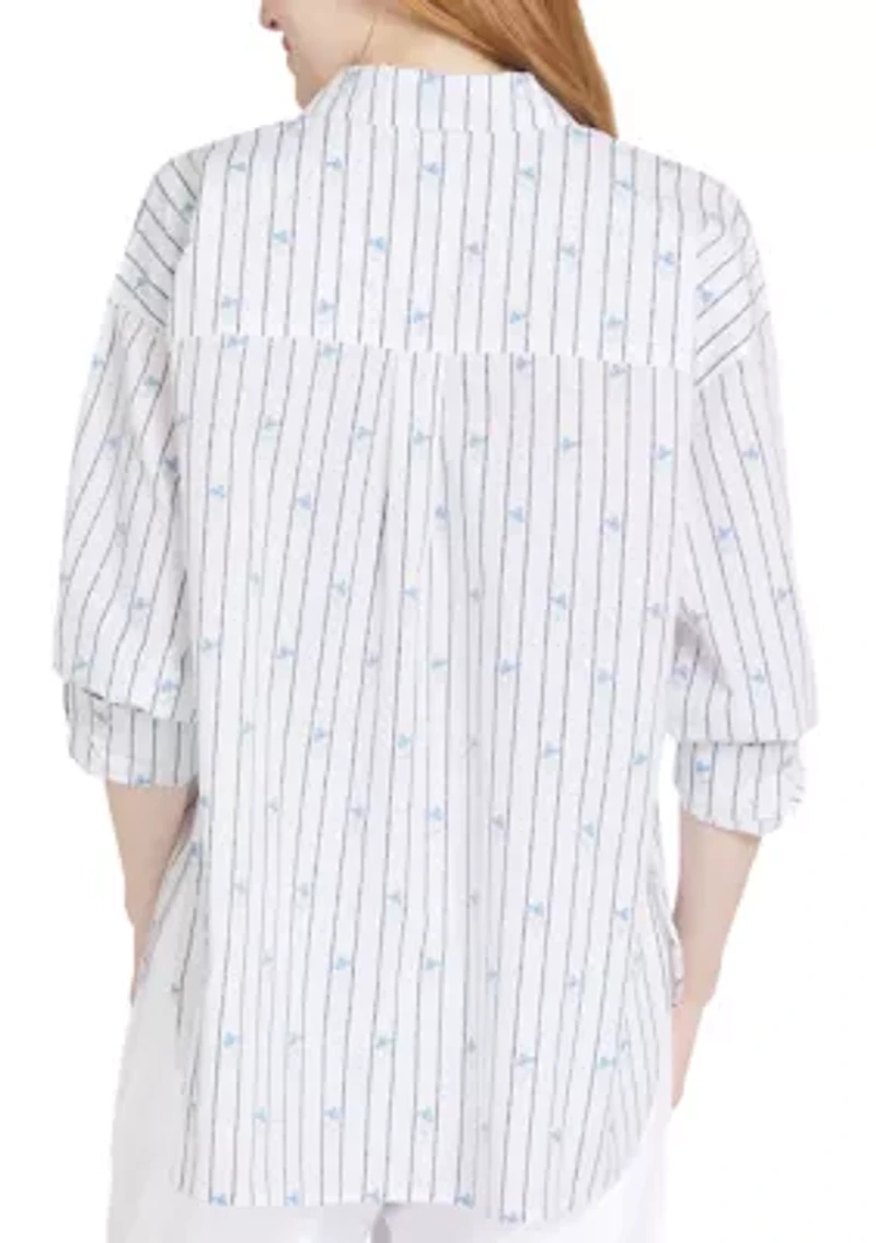 Women's Roll Tab Print Shirt
