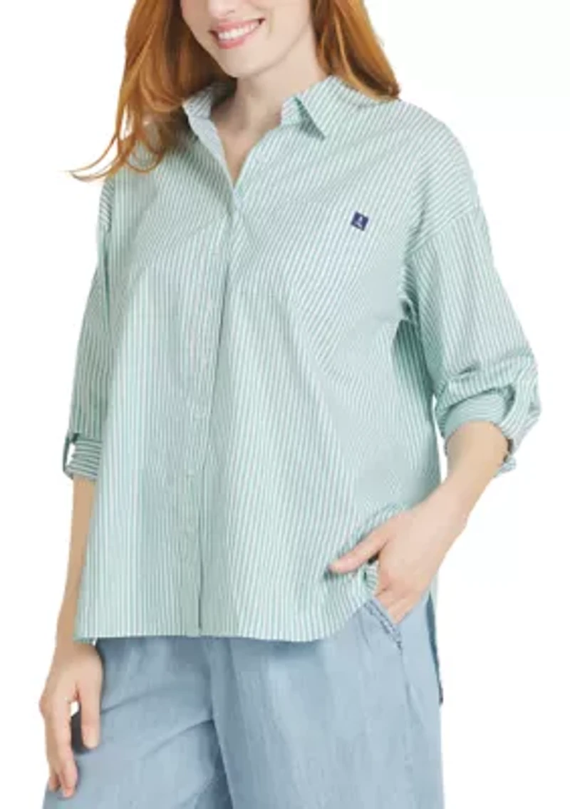 Women's Roll Tab Print Shirt