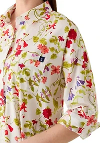 Women's Roll Tab Print Shirt