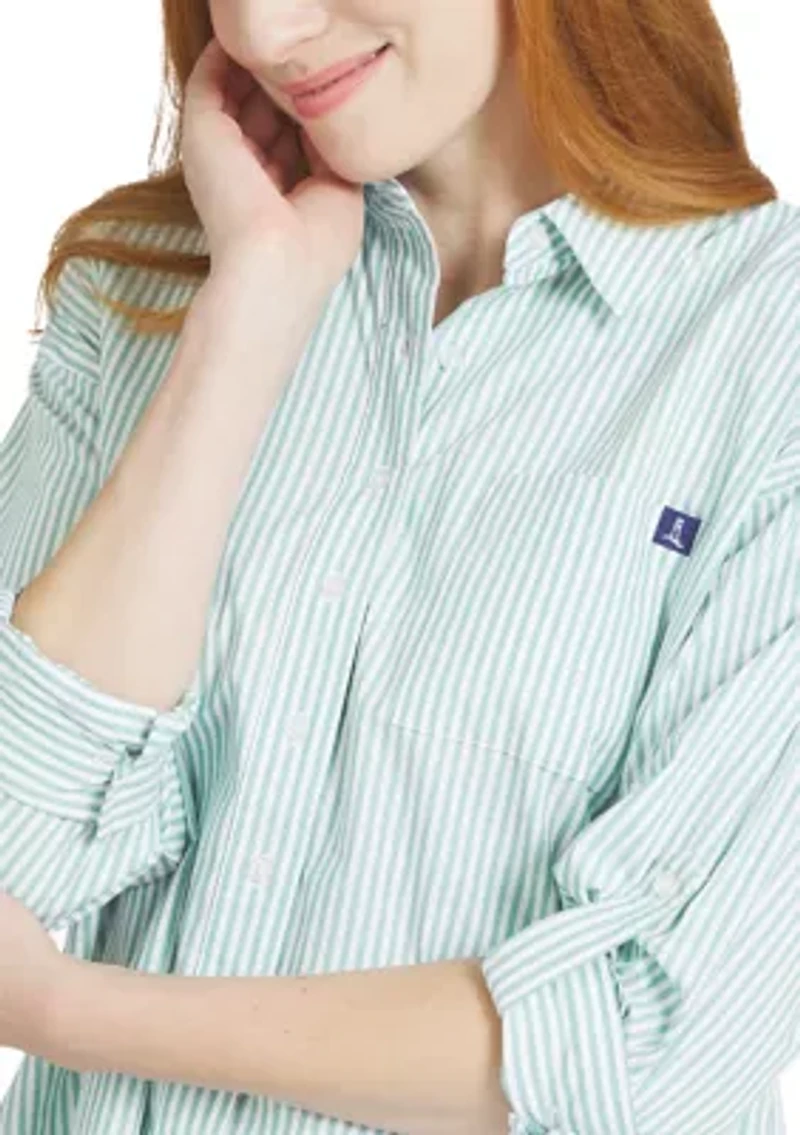 Women's Roll Tab Print Shirt