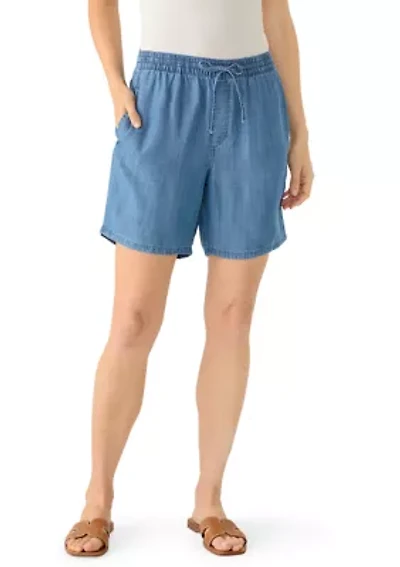 Women's Lyocell Pull On 7" Shorts