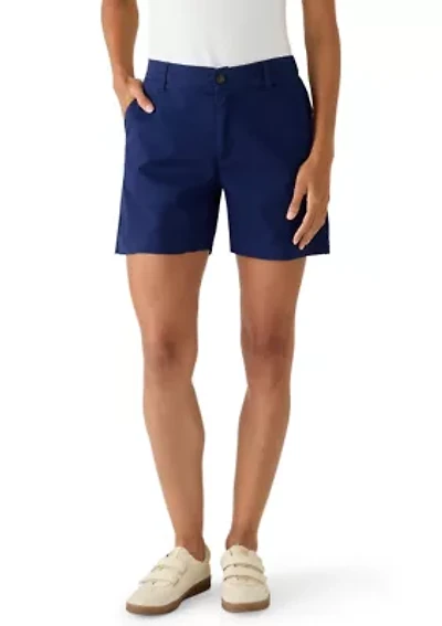 Women's Elastic Back Chino 5" Shorts