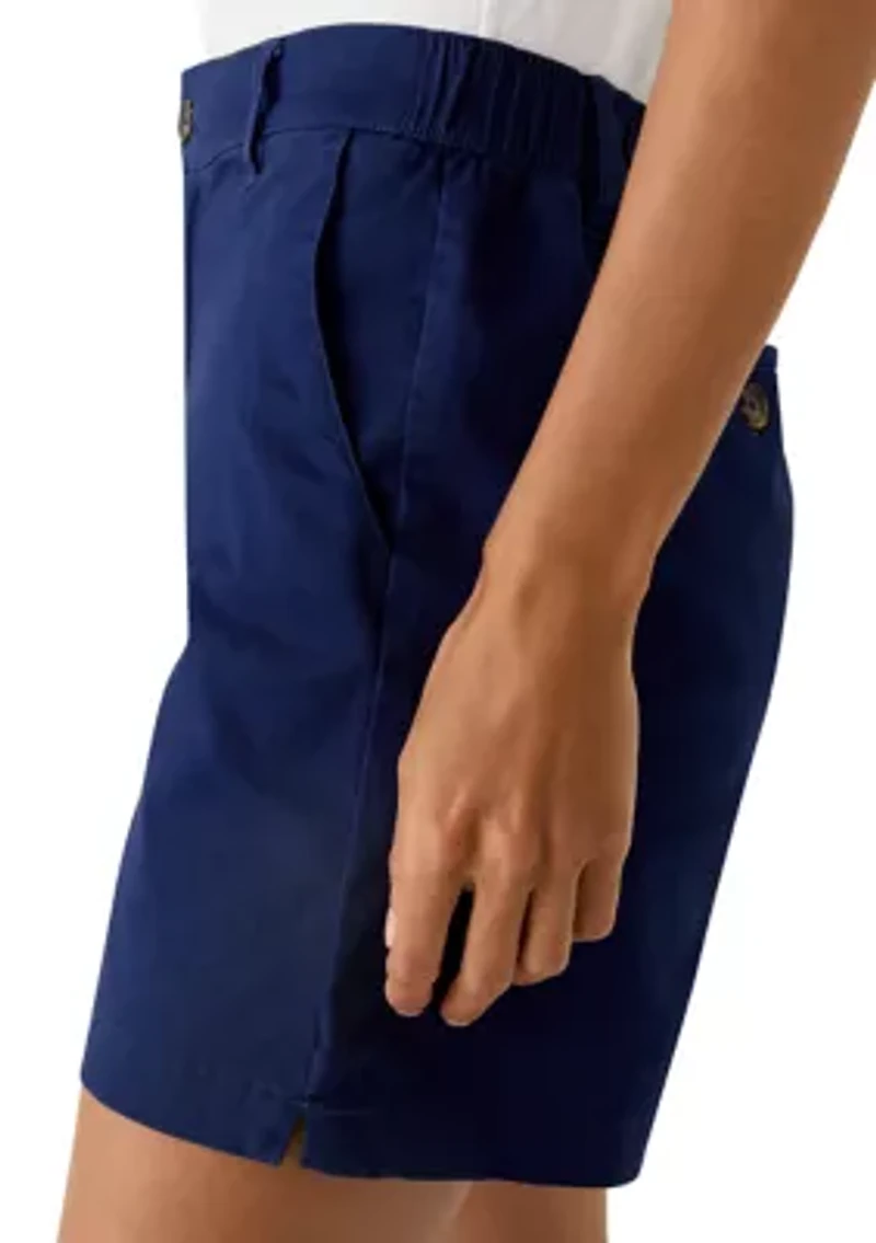Women's Elastic Back Chino 5" Shorts