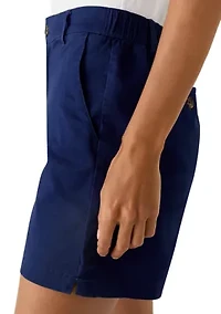Women's Elastic Back Chino 5" Shorts