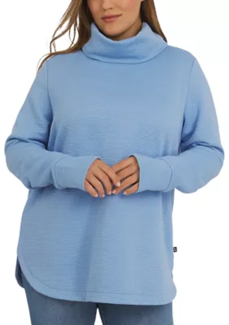 Plus Funnel Neck Tunic Sweater