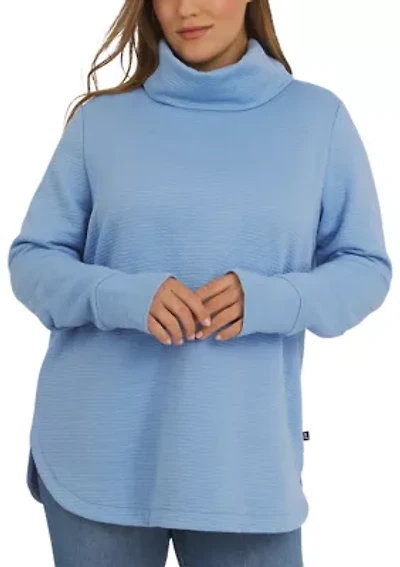 Plus Funnel Neck Tunic Sweater