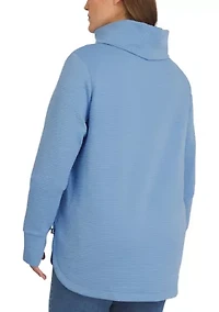 Plus Funnel Neck Tunic Sweater