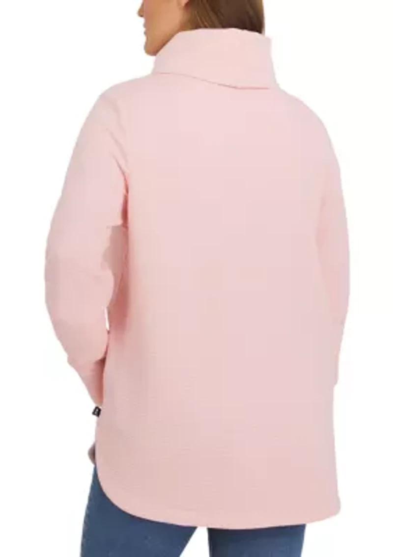 Plus Funnel Neck Tunic Sweater
