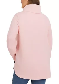 Plus Funnel Neck Tunic Sweater