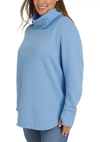 Plus Funnel Neck Tunic Sweater