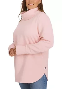 Plus Funnel Neck Tunic Sweater