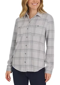 Women's Brushed Knit Flannel Shirt