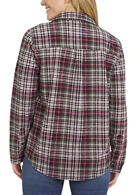 Women's Brushed Knit Flannel Shirt
