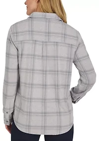 Women's Brushed Knit Flannel Shirt