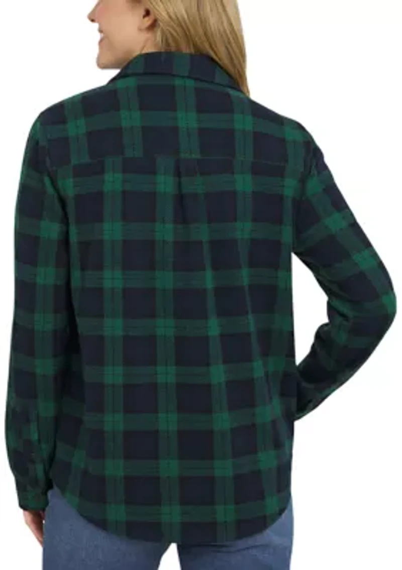 Women's Brushed Knit Flannel Shirt