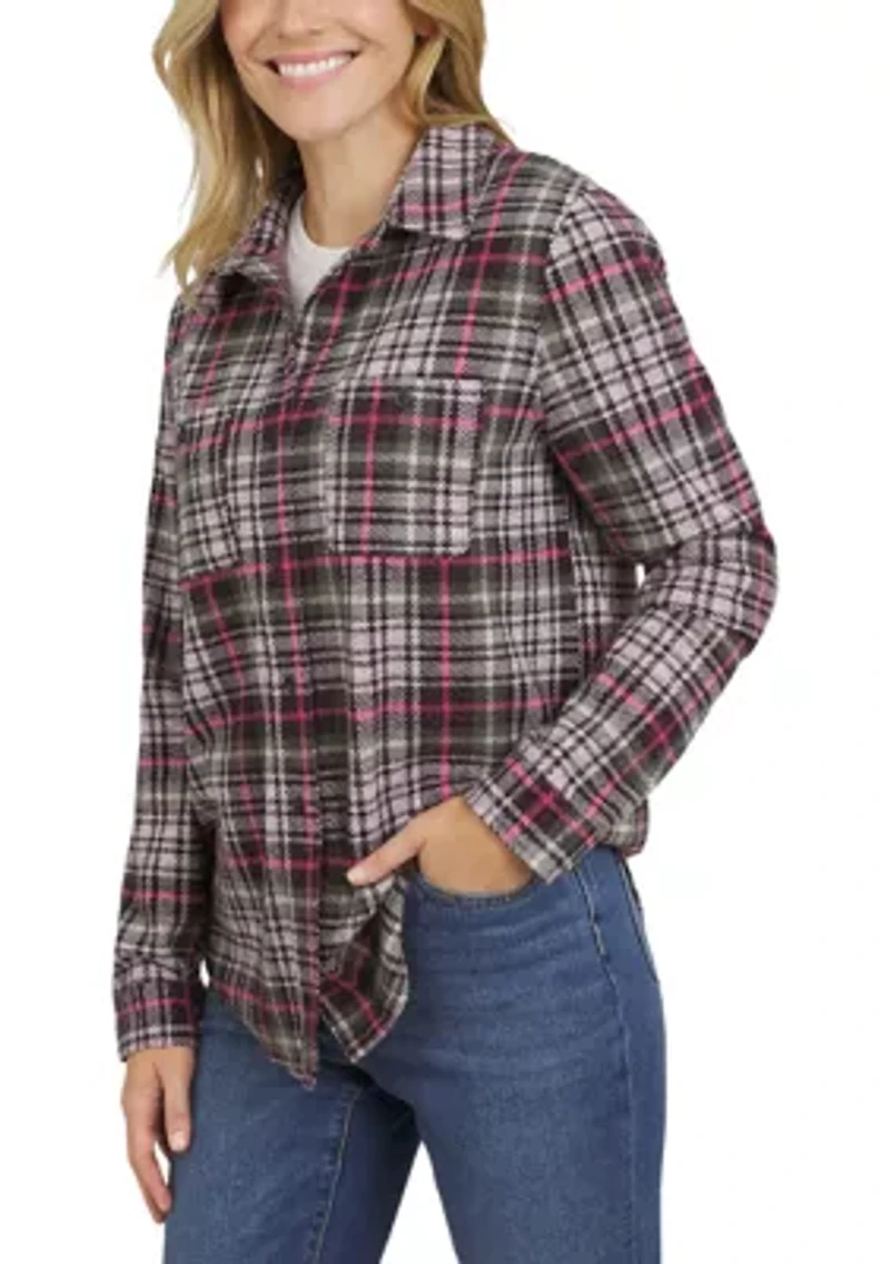 Women's Brushed Knit Flannel Shirt