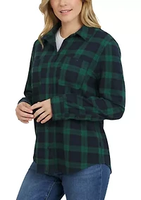 Women's Brushed Knit Flannel Shirt