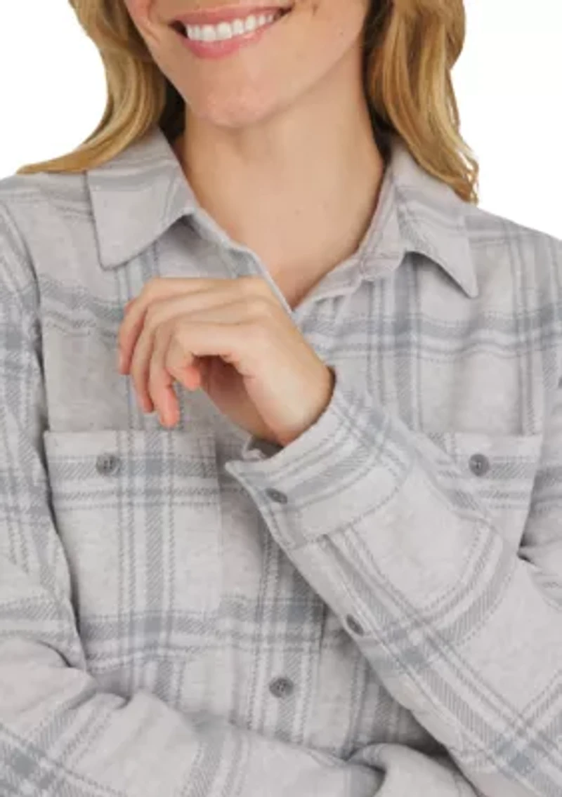 Women's Brushed Knit Flannel Shirt