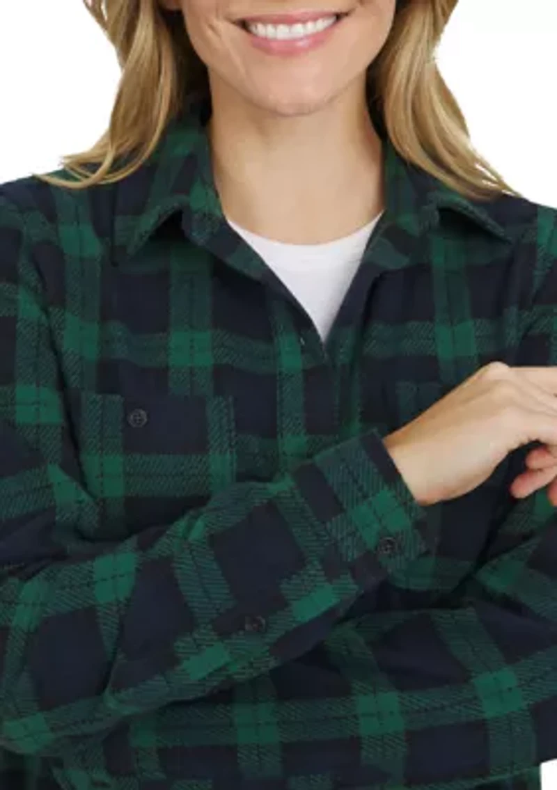 Women's Brushed Knit Flannel Shirt