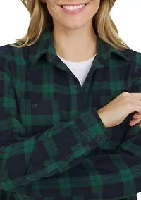 Women's Brushed Knit Flannel Shirt