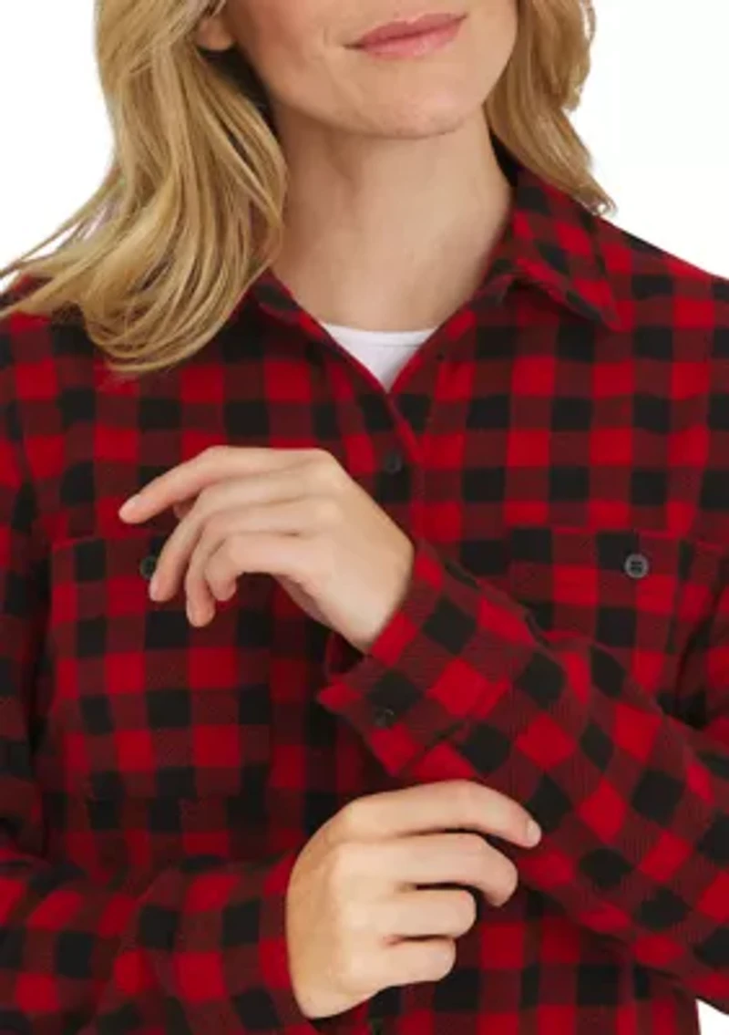 Women's Brushed Knit Flannel Shirt