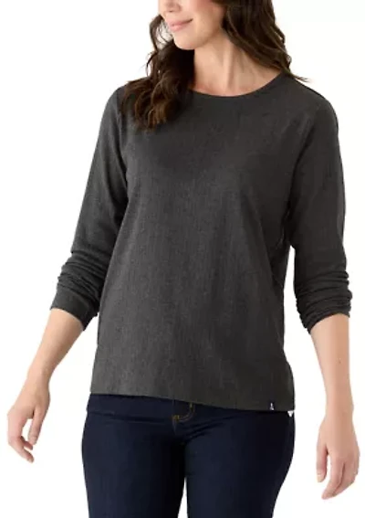 Women's Pointelle Crew Neck Sweater
