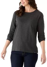 Women's Pointelle Crew Neck Sweater
