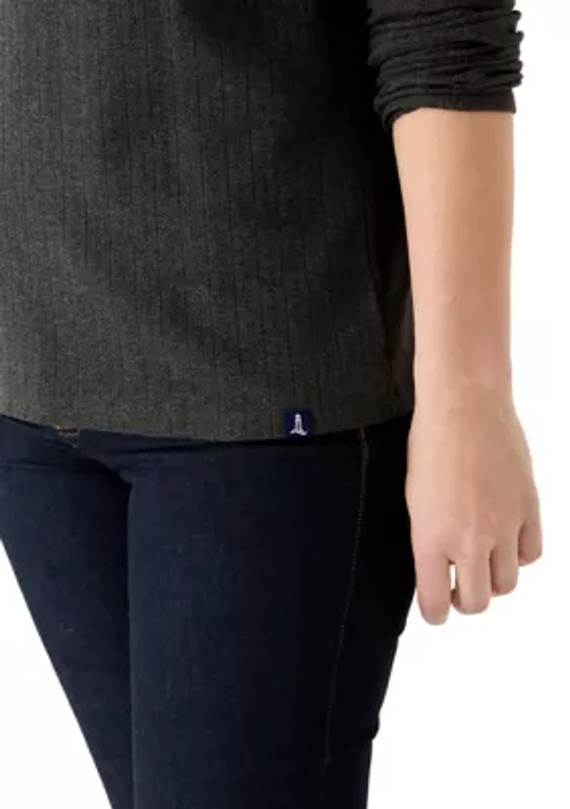 Women's Pointelle Crew Neck Sweater