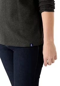 Women's Pointelle Crew Neck Sweater