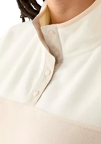 Plus Colorblock Powder Fleece Jacket