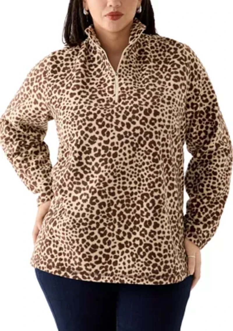 Plus 1/4 Zip Powder Fleece Pullover