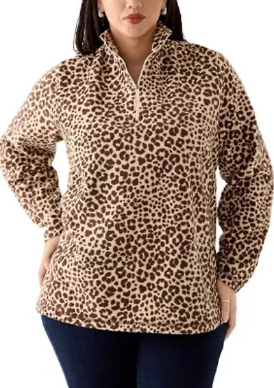 Plus 1/4 Zip Powder Fleece Pullover