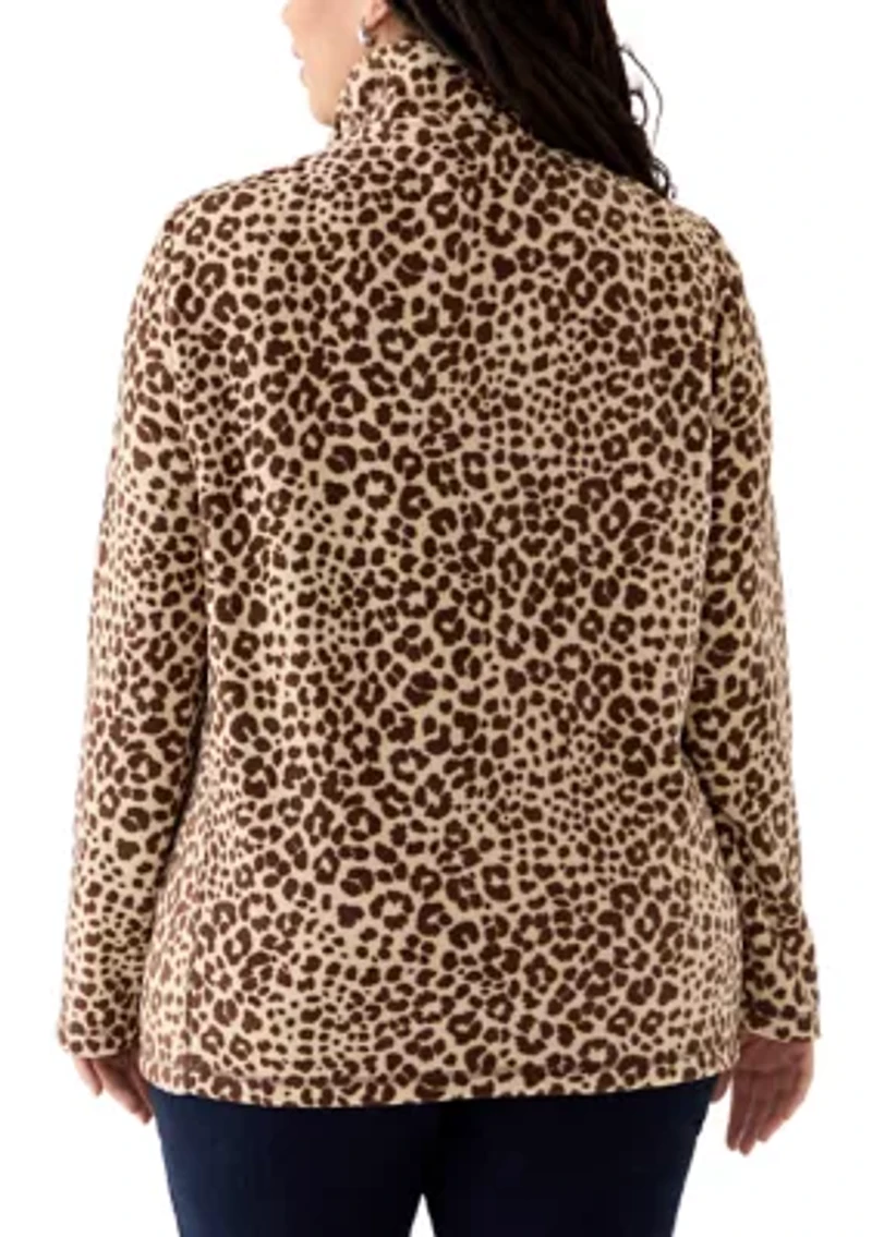 Plus 1/4 Zip Powder Fleece Pullover