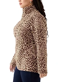 Plus 1/4 Zip Powder Fleece Pullover