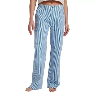 Lizzie Yarn Dyed Stripe Cargo Pant