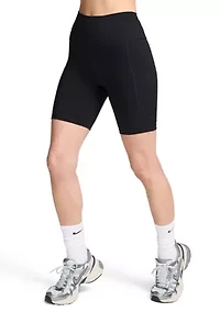Women's High-Waisted Biker Shorts with Pockets