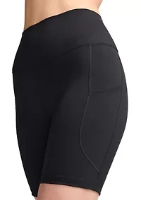 Women's High-Waisted Biker Shorts with Pockets