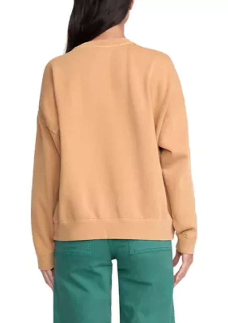 Oversized Pigment-Dyed Fleece Pullover